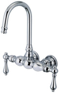 Vintage Classic Wall Mount Tub Faucet with Gooseneck Spout Q930707