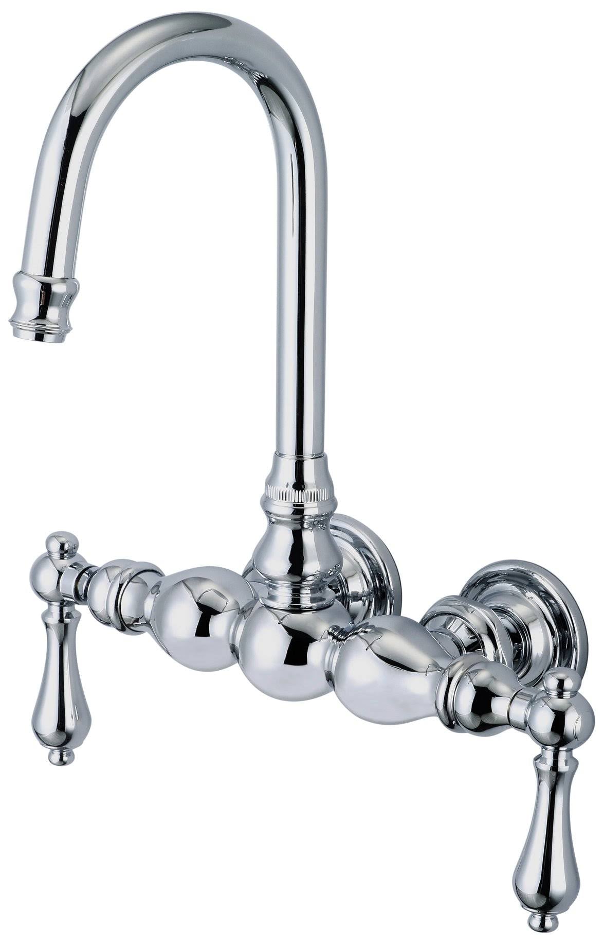Vintage Classic Wall Mount Tub Faucet with Gooseneck Spout Q930707