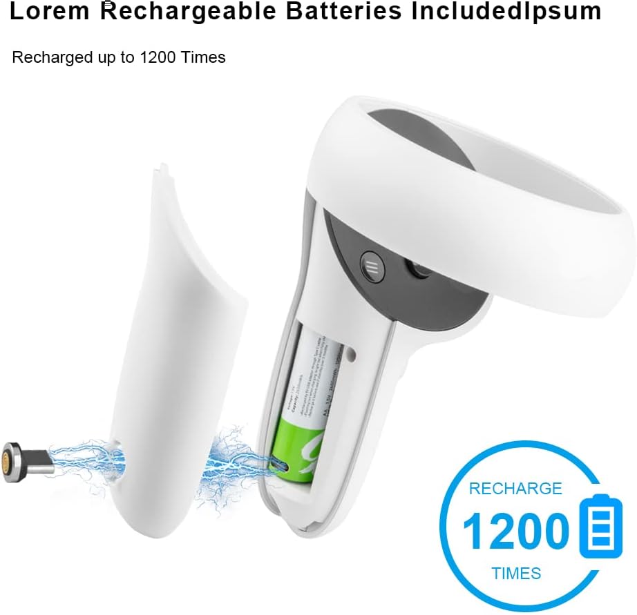 Oculus Quest 2 Charger Dock Station with 2 Rechargeable Batteries J555