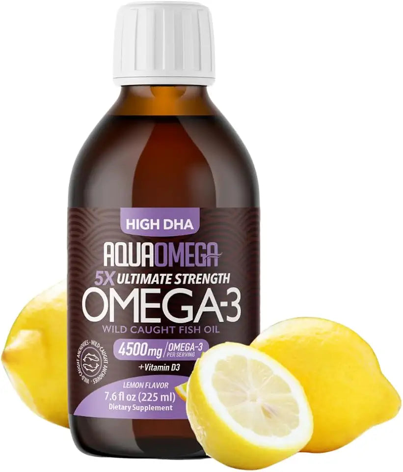 Omega 3 Fish Oil Liquid 4500mg Lemon Flavor Z4835