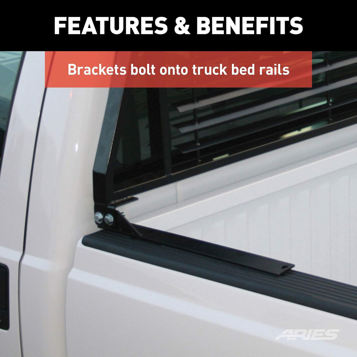 Black Steel Truck Headache Rack Cab Protector C8674
