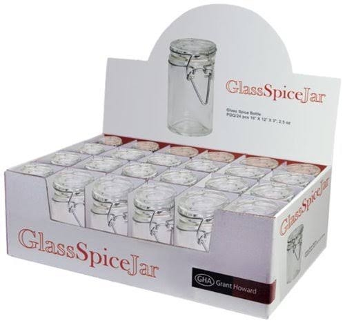 3.06-Ounce Clear Glass Spice Jar Set of 24 G83800