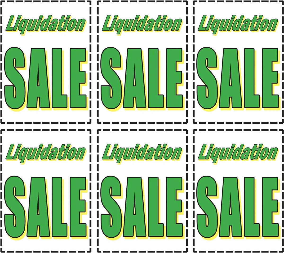 Store Window/Wall Display Paper Signs 18"W X 24"H 6 Pack D331
