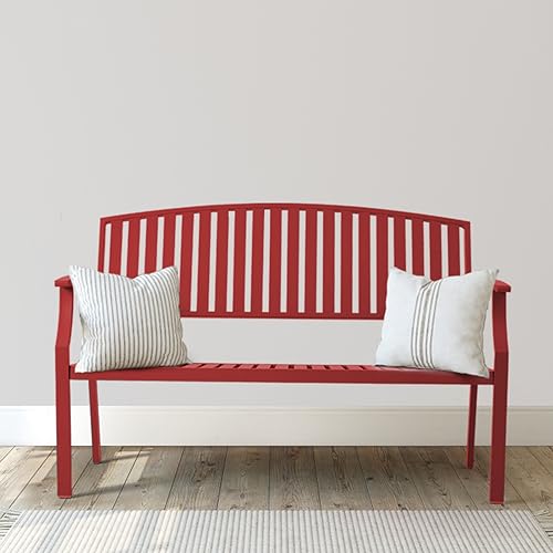 Light Blue Aluminum Outdoor Bench Z258