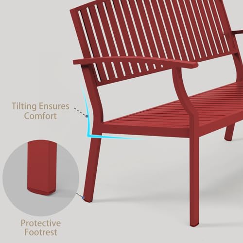Light Blue Aluminum Outdoor Bench Z258