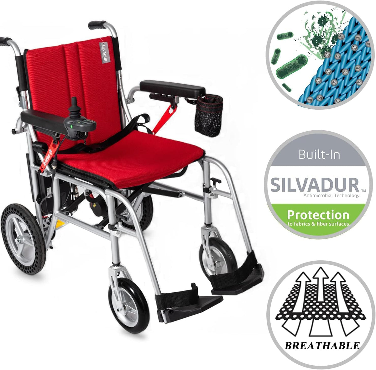 Lightweight Electric Wheelchair 35lbs Foldable Power Wheelchair Q713534