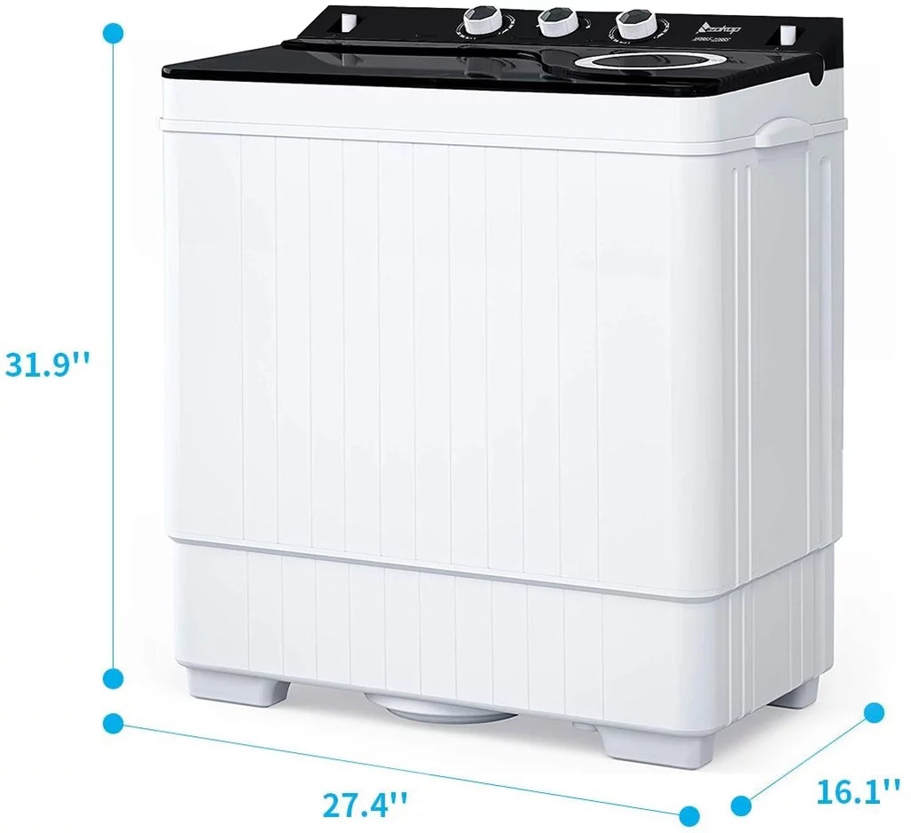 26lbs Portable Semi-automatic Twin Tub Washing Machine C65379