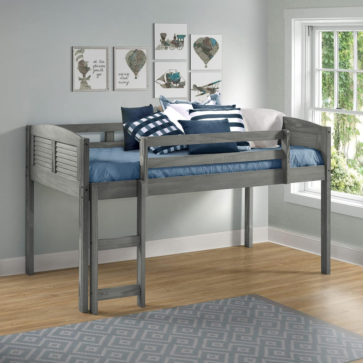 White Twin Bed with 3 Drawer Chest and 2 Bookcases G49501