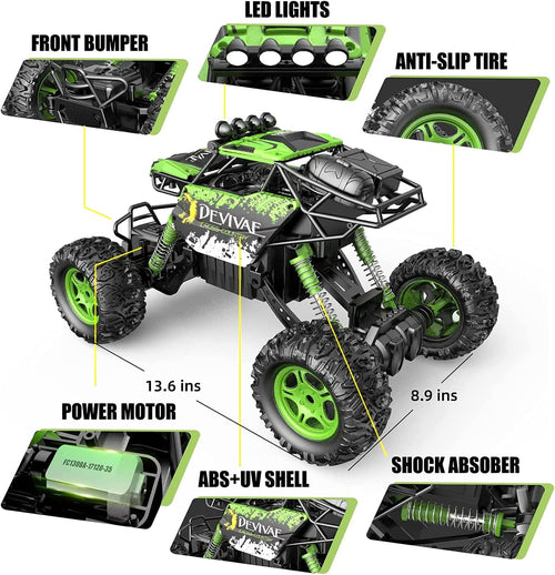 1:12 4WD 2.4GHz Remote Control Monster Truck with 2 Batteries F545