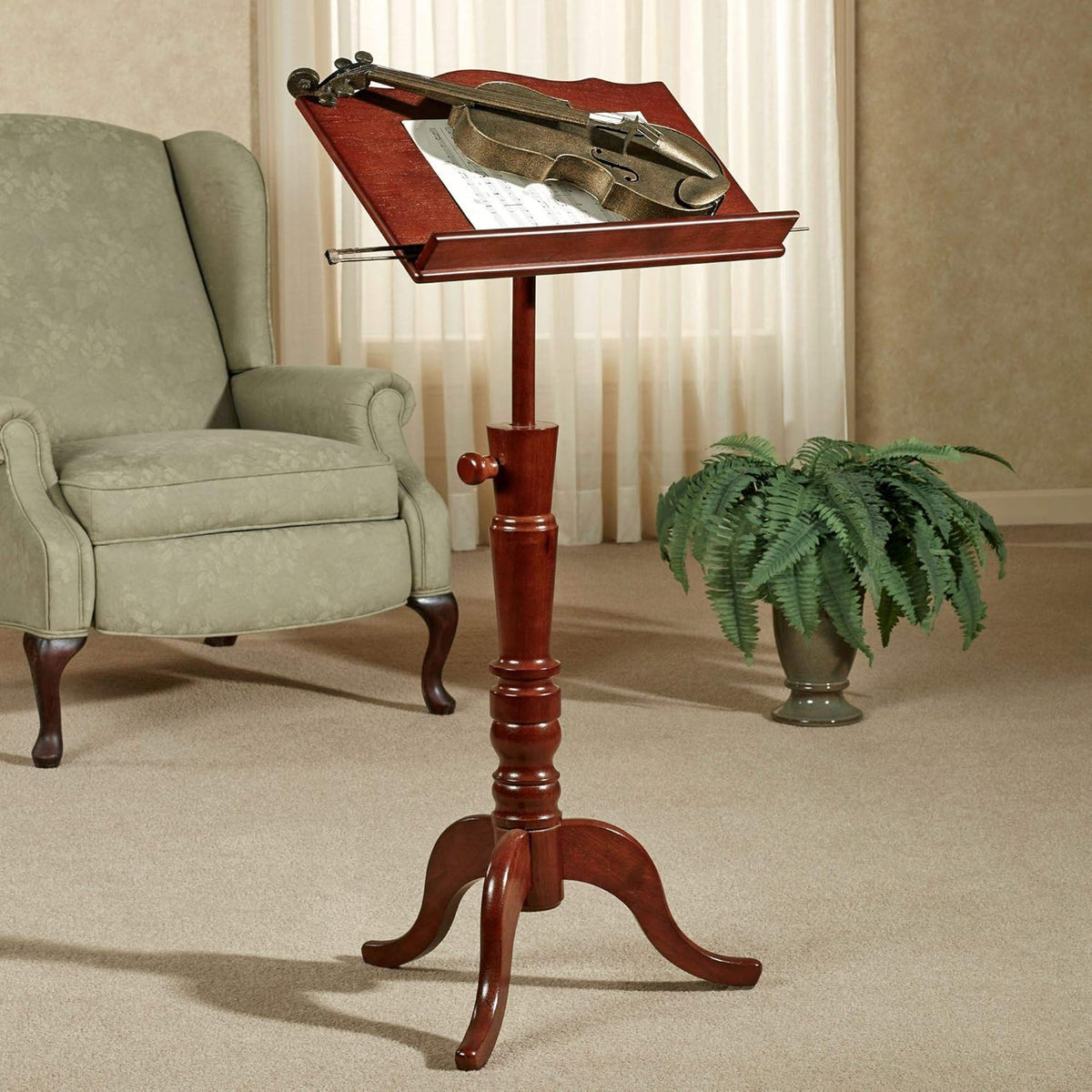 Adjustable Cherry Wood Music Stand F30447