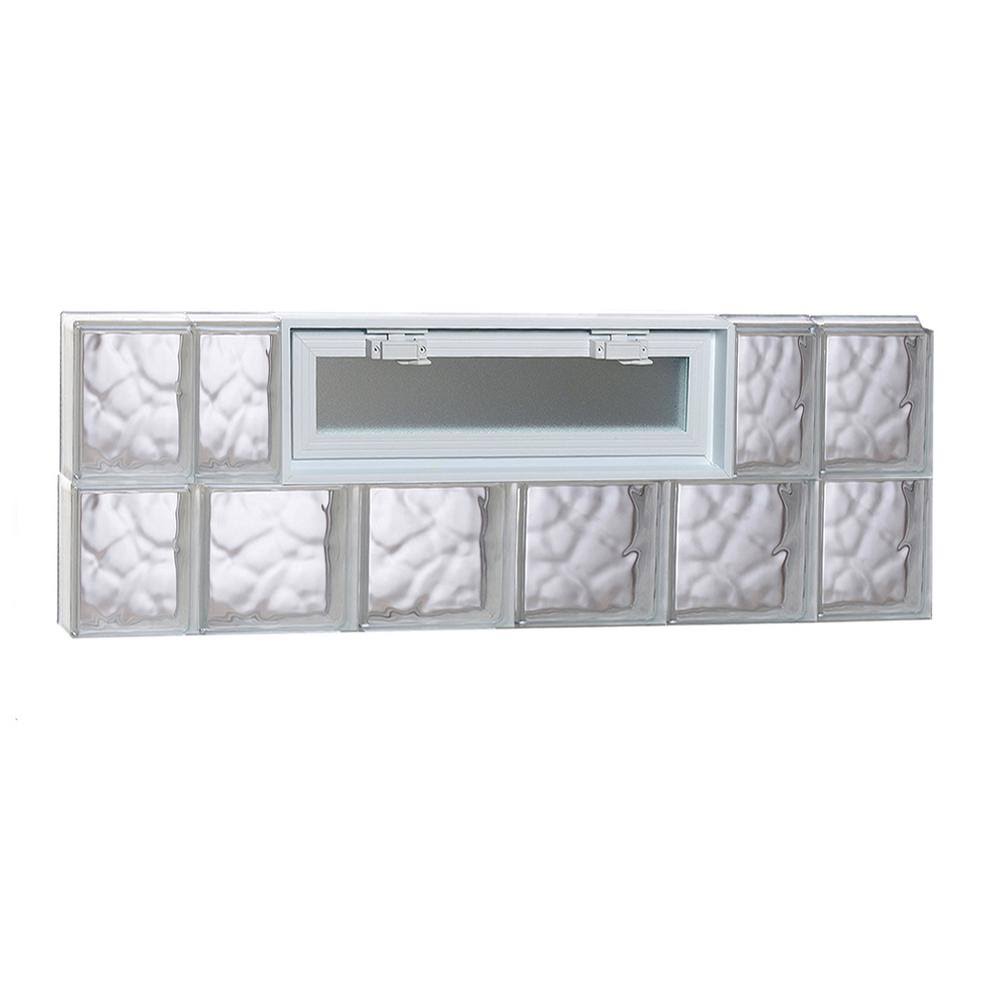 Frameless Replacement Glass Block Window 44-in x 16-in Rough Opening V290523