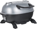 Portable Charcoal BBQ Grill and Smoker with Lid, Cast Iron Aluminum Outdoor Cooking Mini Barbecue Grills, Grey R7259