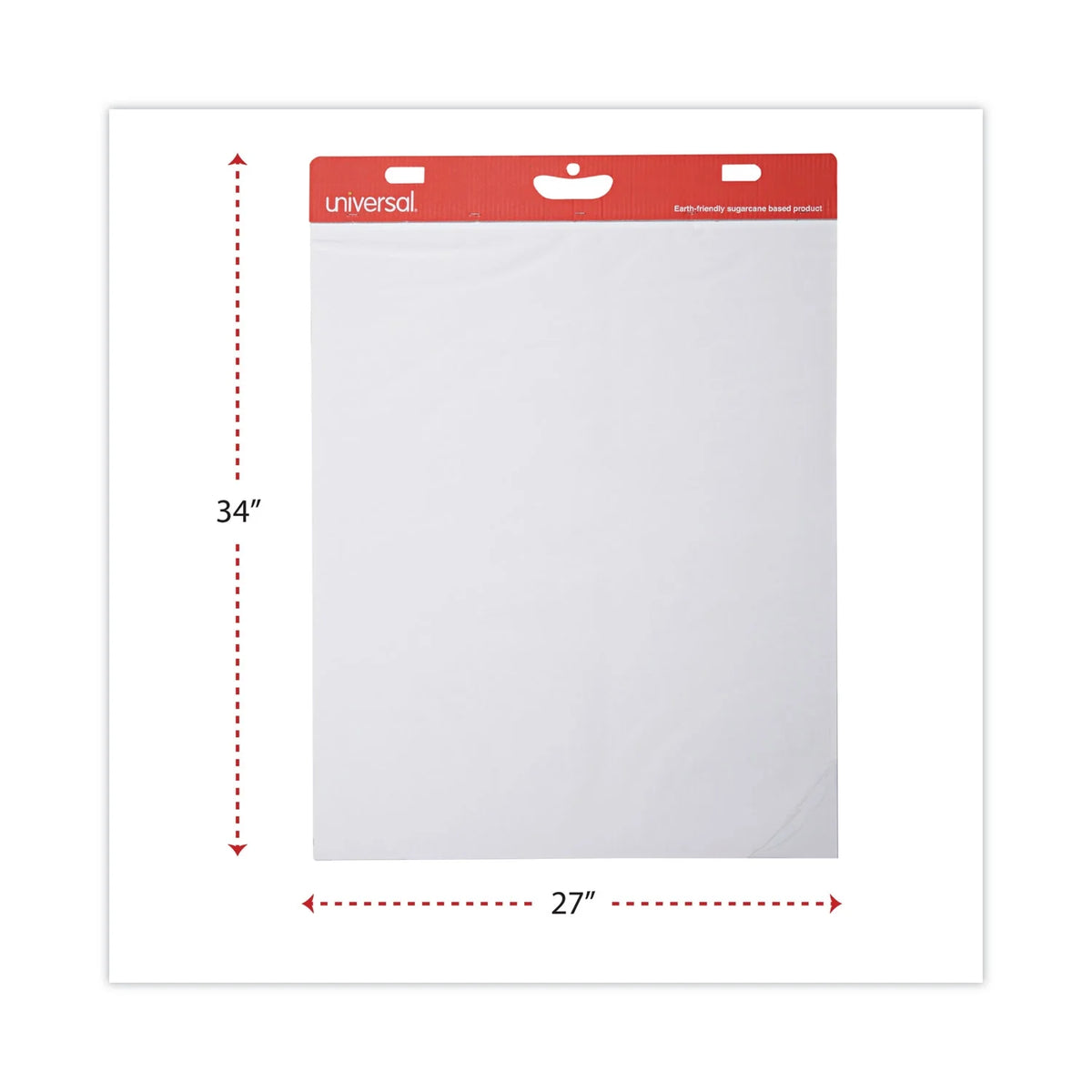 Sugarcane Based Easel Pads, Unruled, 27 x 34, White, 50 Sheets J2645