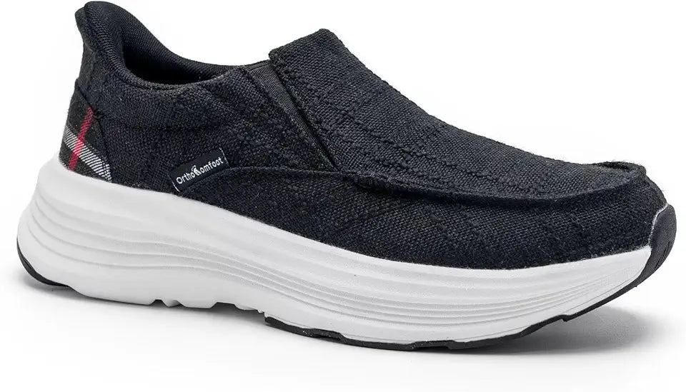 Women's Orthopedic Slip On Canvas Loafers with Arch Support V6610