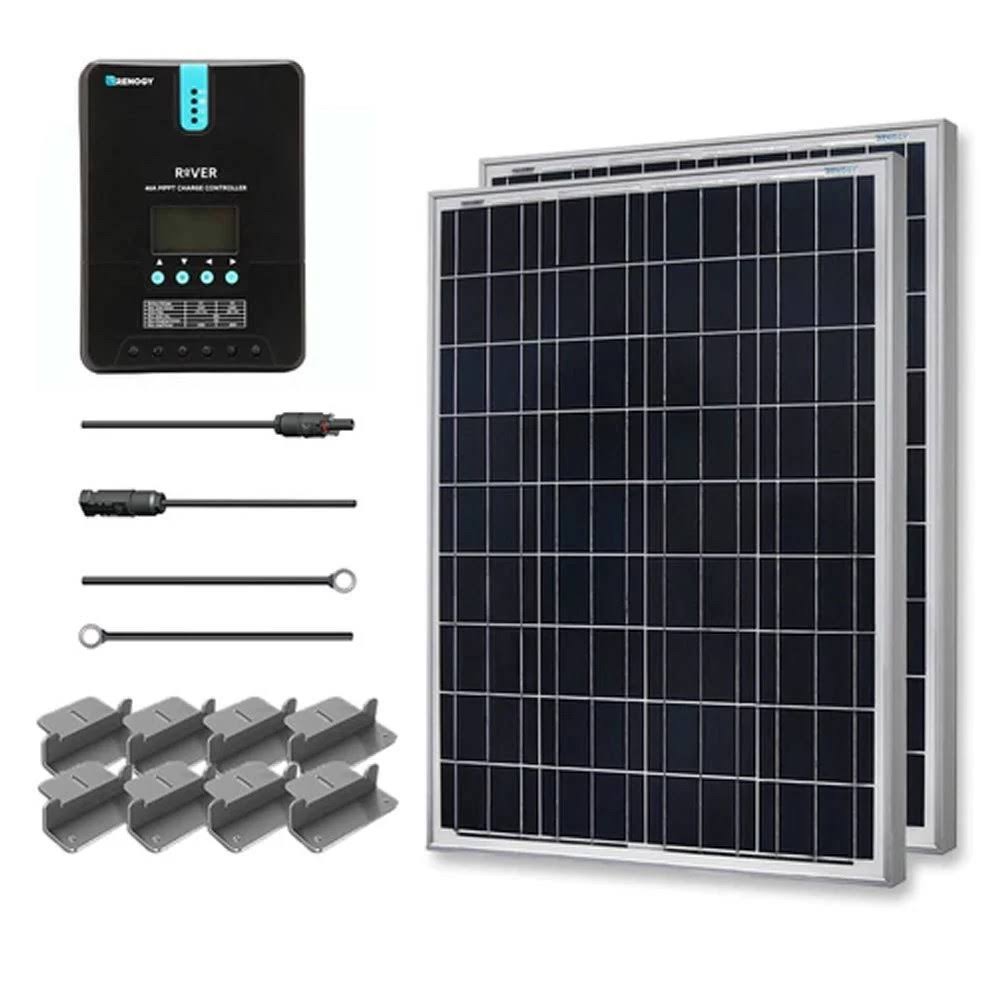 200 Watt 12 Volt Solar Starter Kit with MPPT Charge Controller E17376