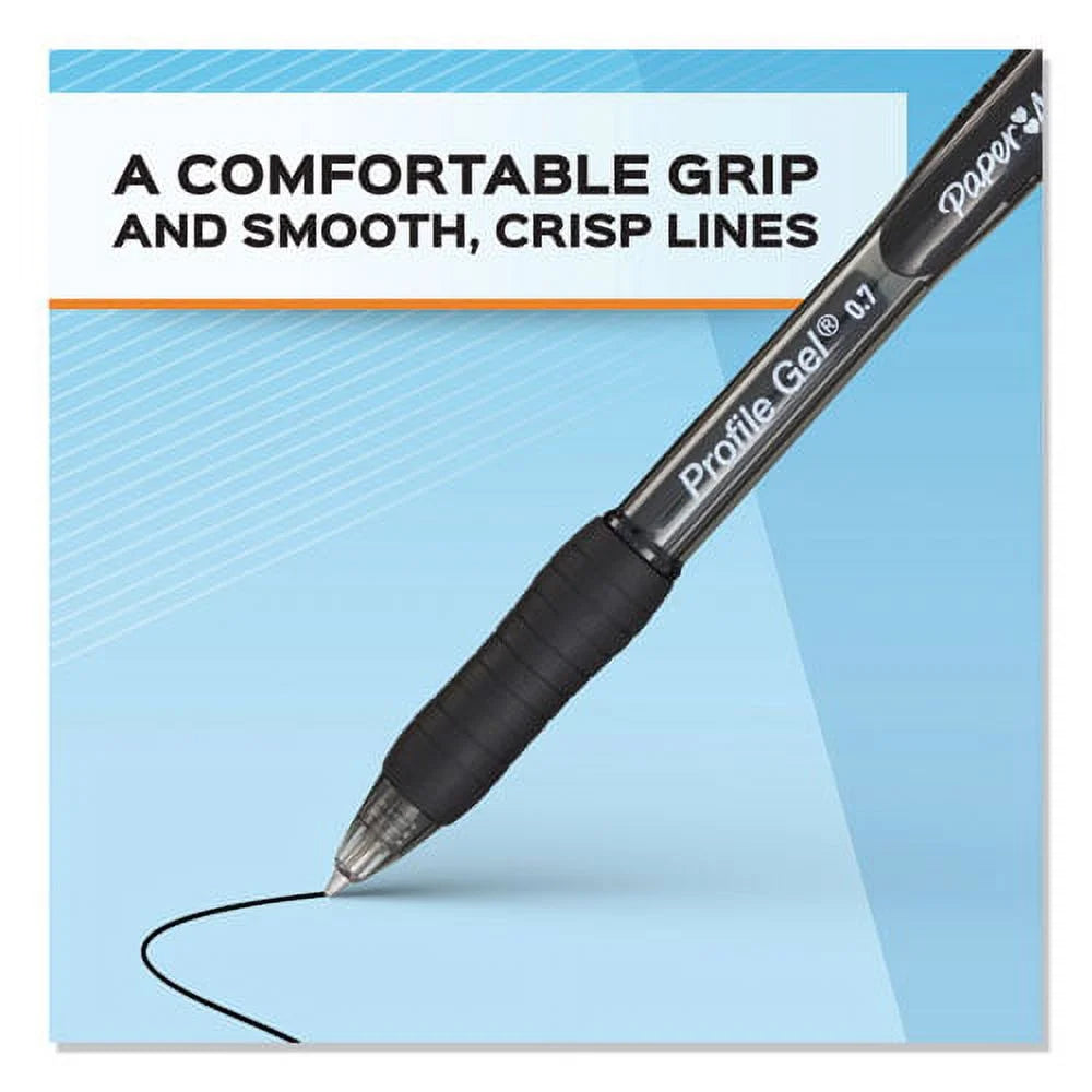 Blue Ink Retractable Fine 0.5 Mm Gel Pen, Dozen T73126