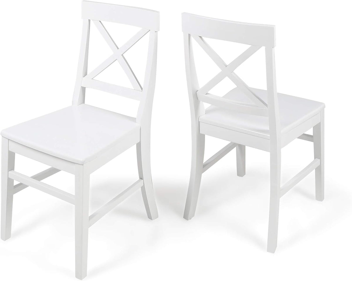 Light Grey Finish Acacia Wood Dining Chairs W5653