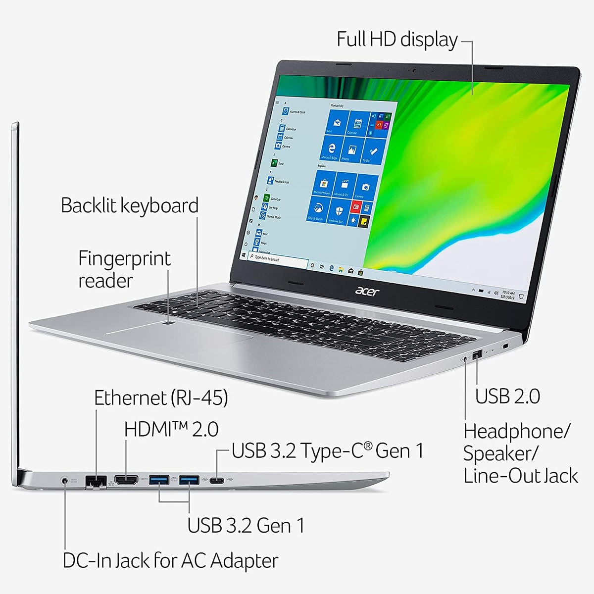 15.6" FHD IPS AMD Ryzen 3 3350U 20GB DDR4 RAM 512GB SSD Backlit Laptop V228761