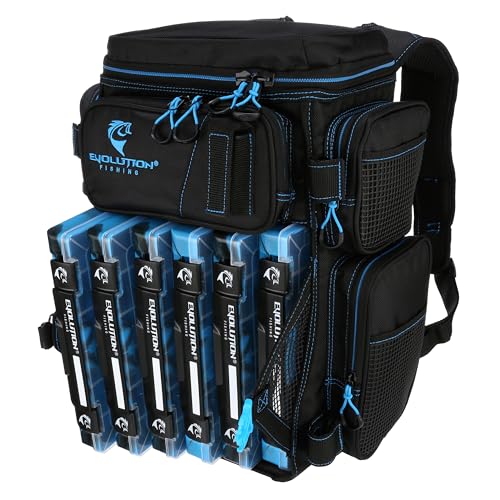 Seafoam 3600 Size Heavy Duty Fishing Tackle Backpack with 6 Trays L90596