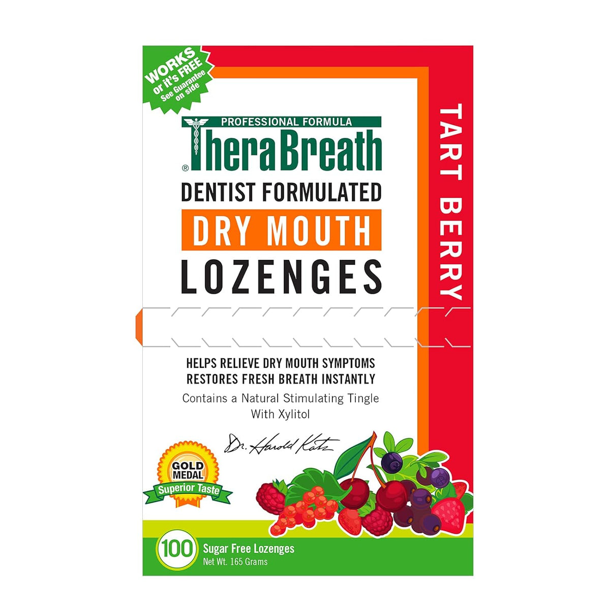16 Fl Oz (2-Pack) Mouthwash & 100 Lozenges with Zinc, Tart Berry Flavor K39993