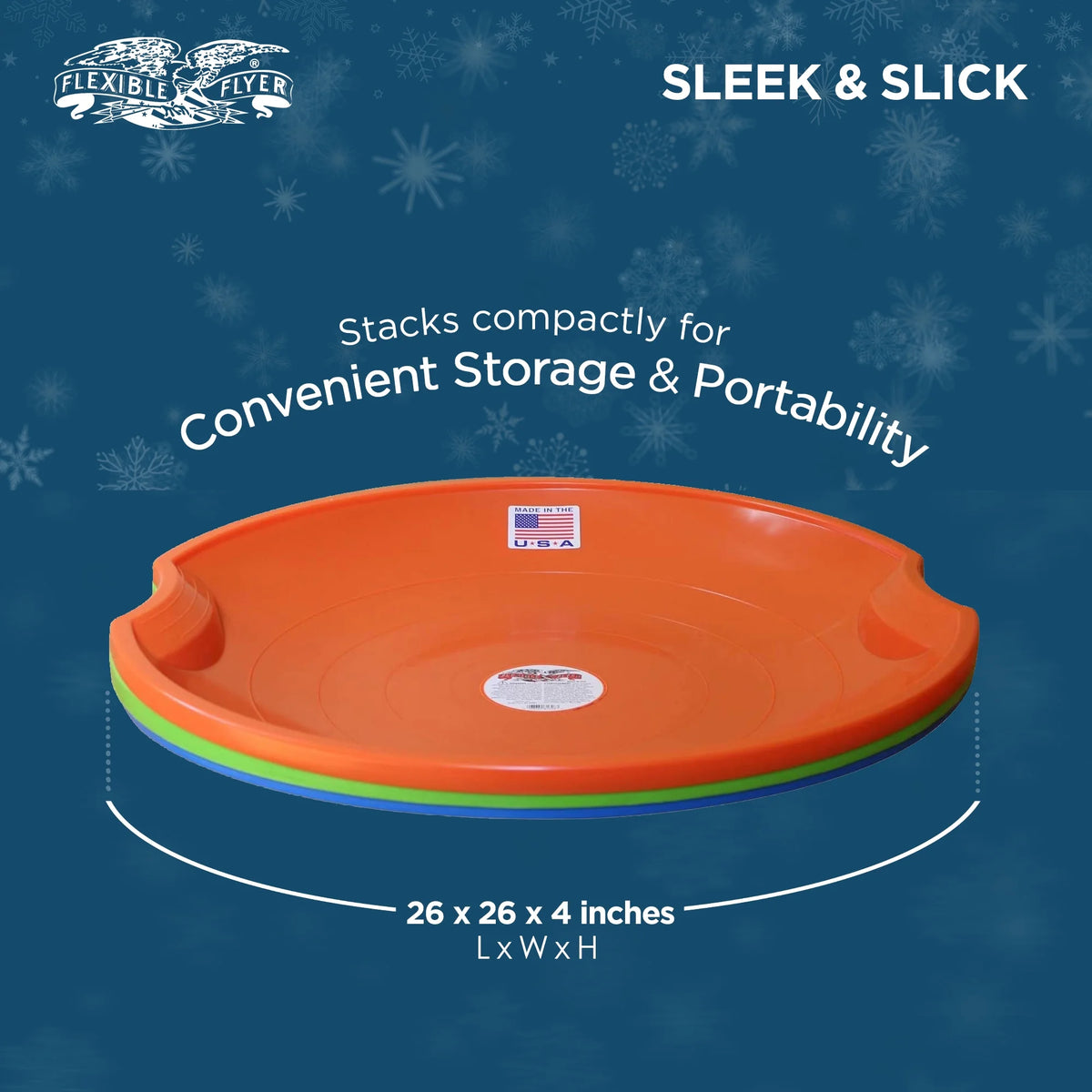 Blue 26" Plastic Snow Sled S538321