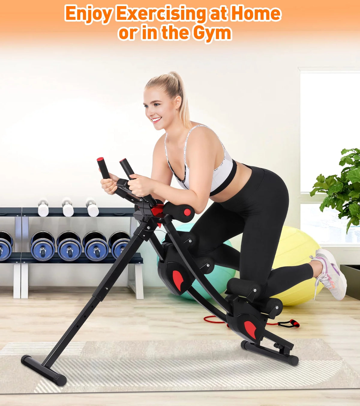 Foldable Core & Abdominal Trainer with LCD Display Y336