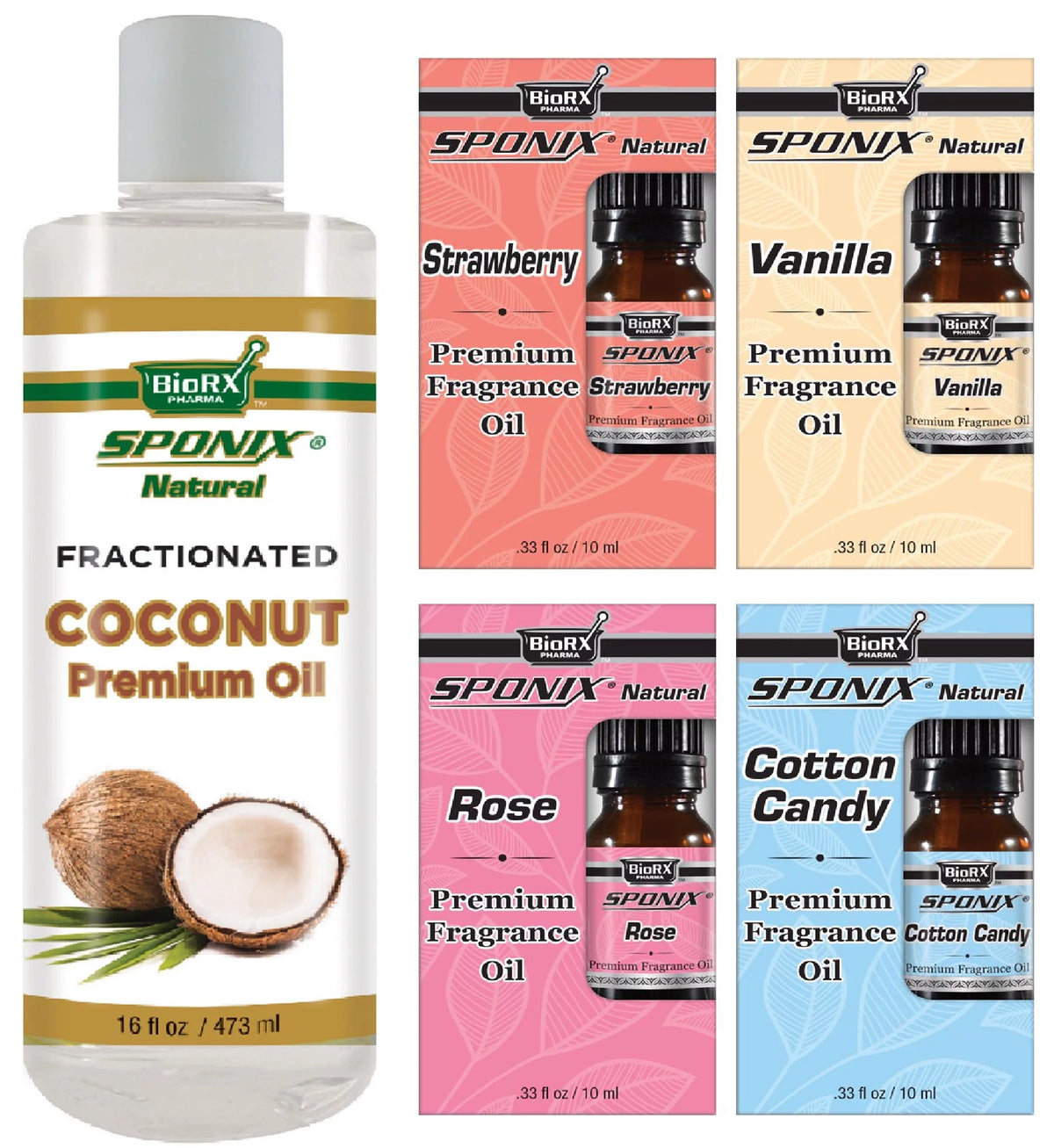 16 Oz Coconut Carrier Oil and 10 mL Fragrance Oils G20169