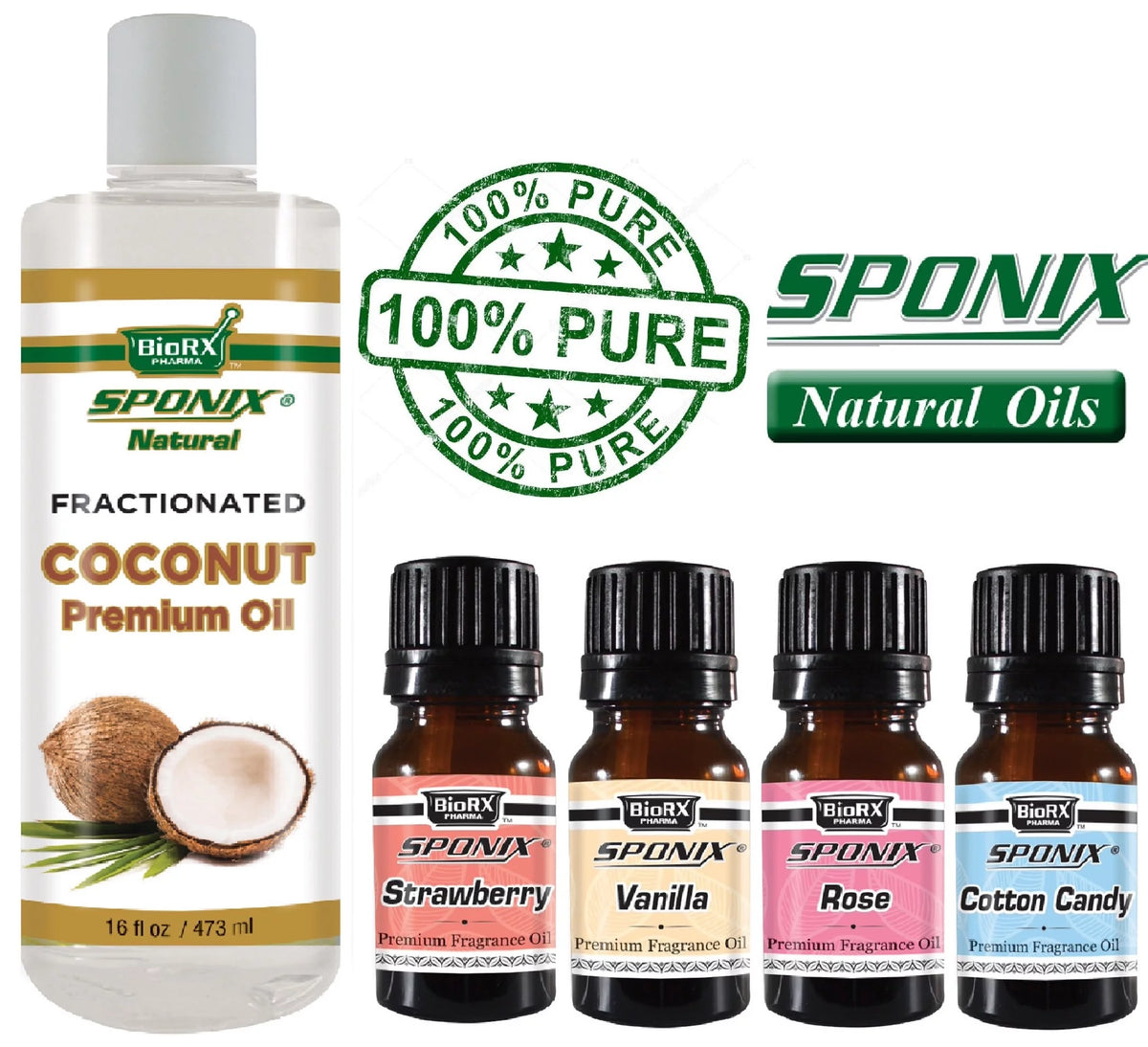 16 Oz Coconut Carrier Oil and 10 mL Fragrance Oils G20169