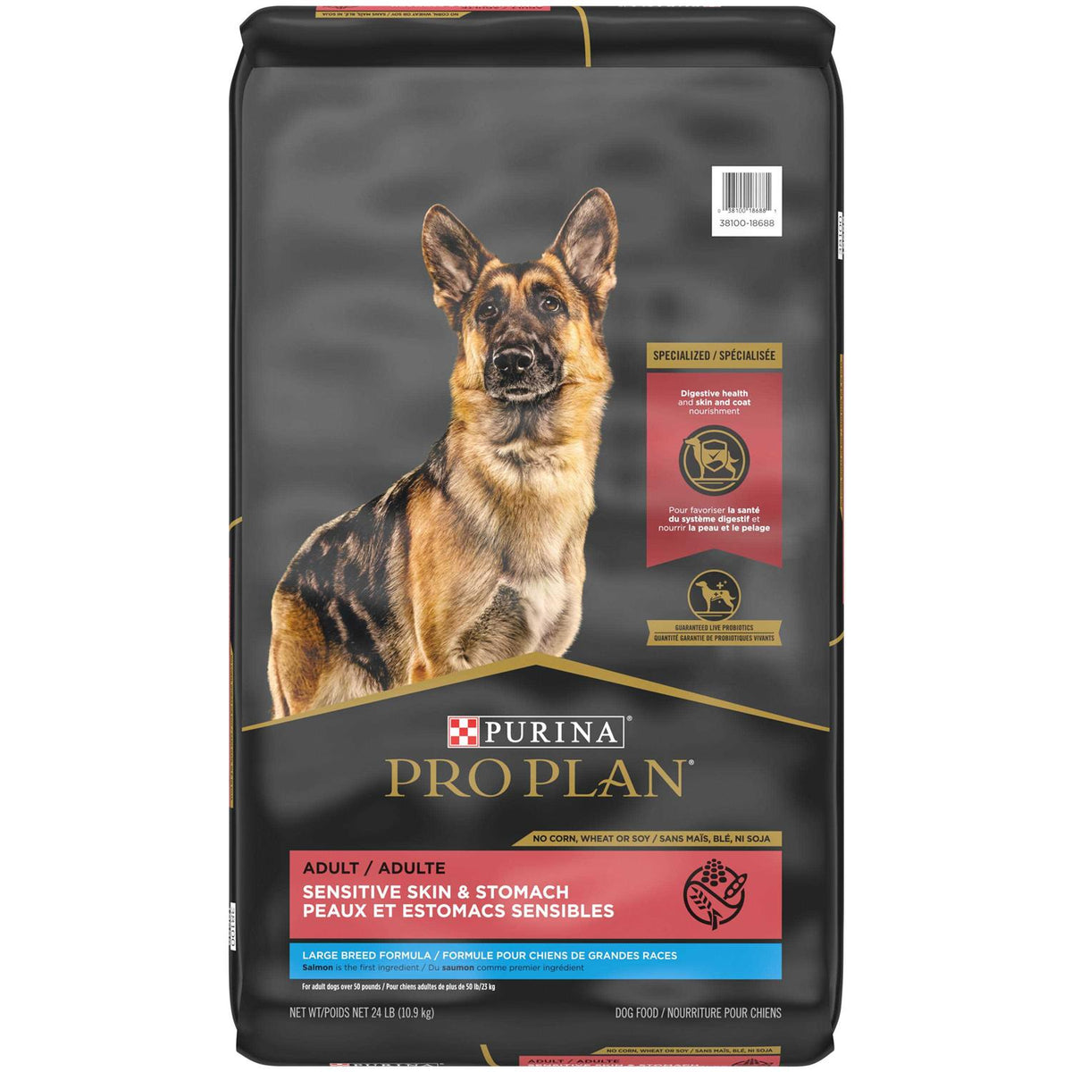 Sensitive Skin Stomach Salmon Adult Large Breed Formula Dry Dog Food O39966