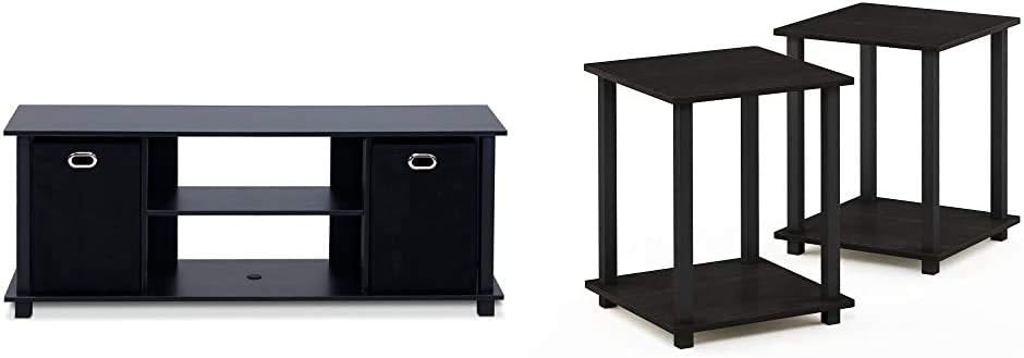 Americano/Black/Brown Entertainment Center Pack of 2 I992498