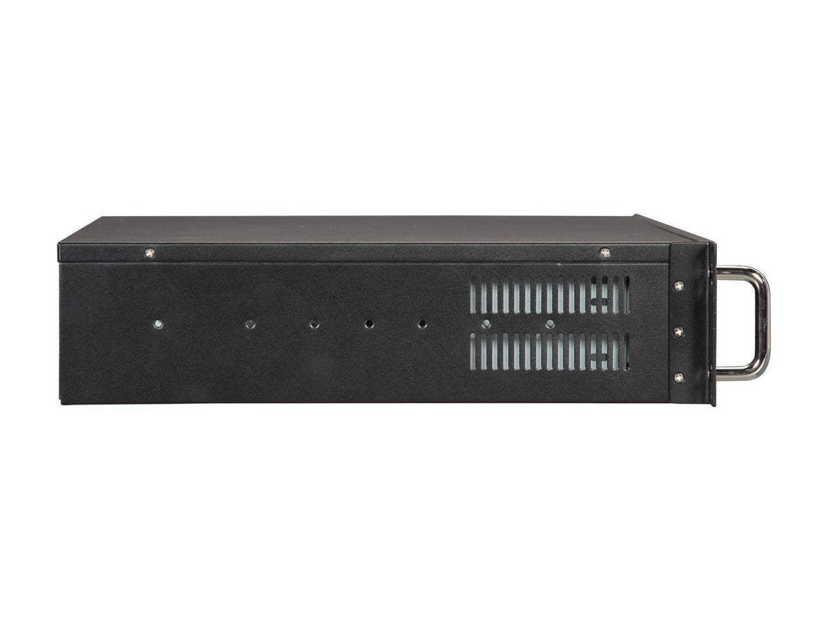 Black Aluminum Steel 2U Rackmount Server Case I7412
