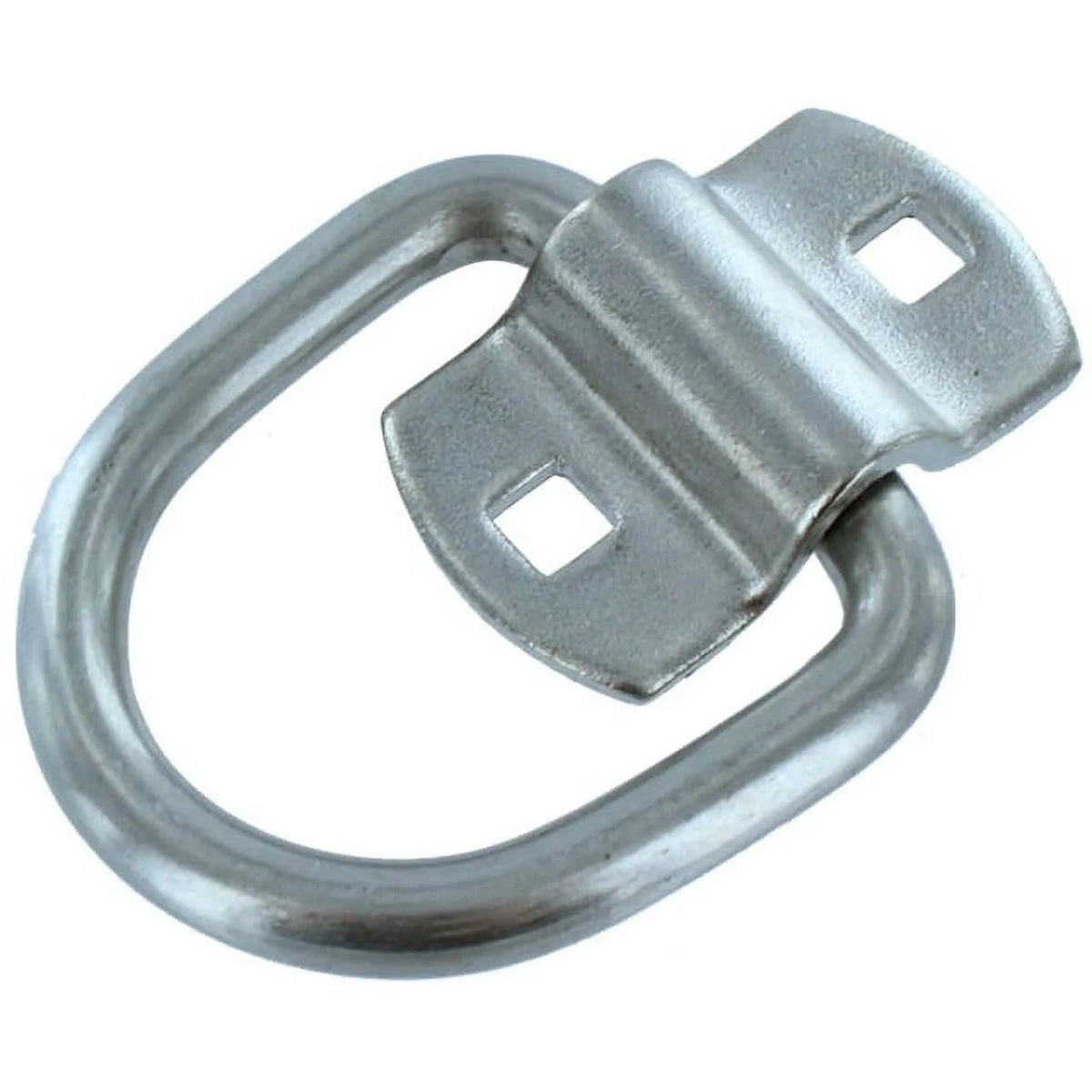 D-Ring Tie Down with Mounting Bracket, White Zinc Plated Steel, 12,000 lbs. Break Strength X867