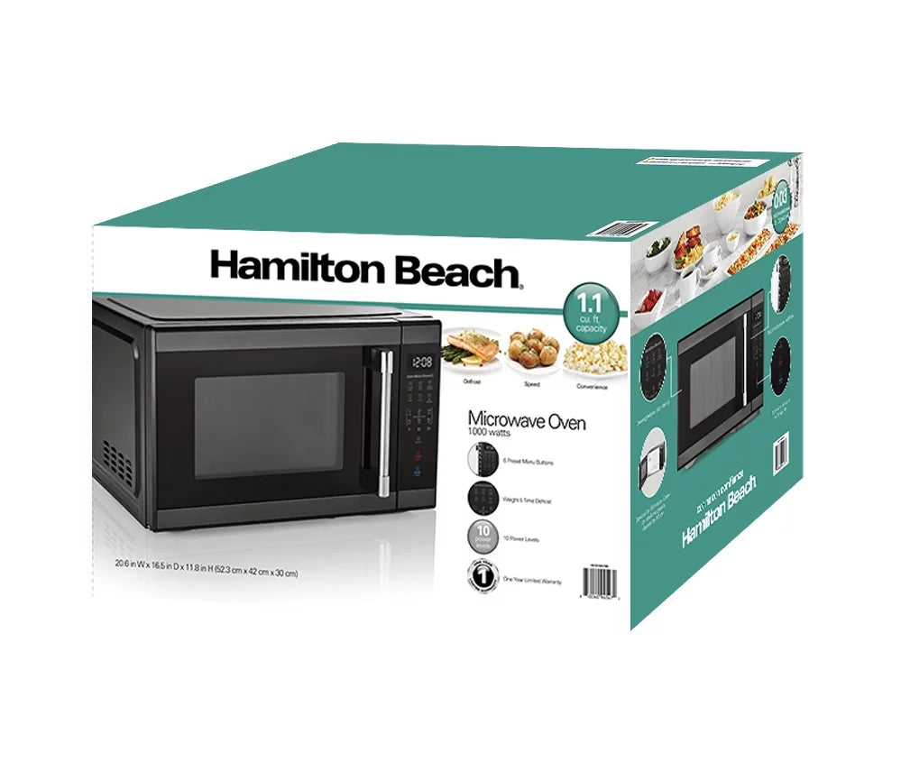 1.1 cu. ft. 1000 Watts White Stainless Steel Microwave Oven P817419