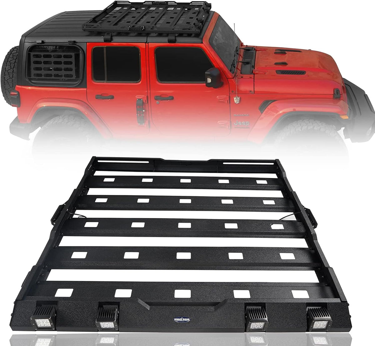 Roof Rack Cargo Basket Carrier for Jeep Wrangler JL Unlimited 4 Doors K6817