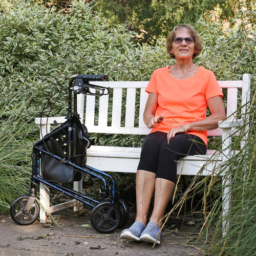 3 Wheel Aluminium Rollator Walker with Adjustable Handles Z64471