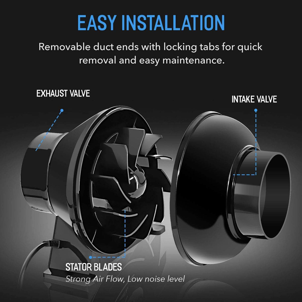 4 Inch 195 CFM Inline Fan Carbon Filter Ducting Ventilation Kit J717566