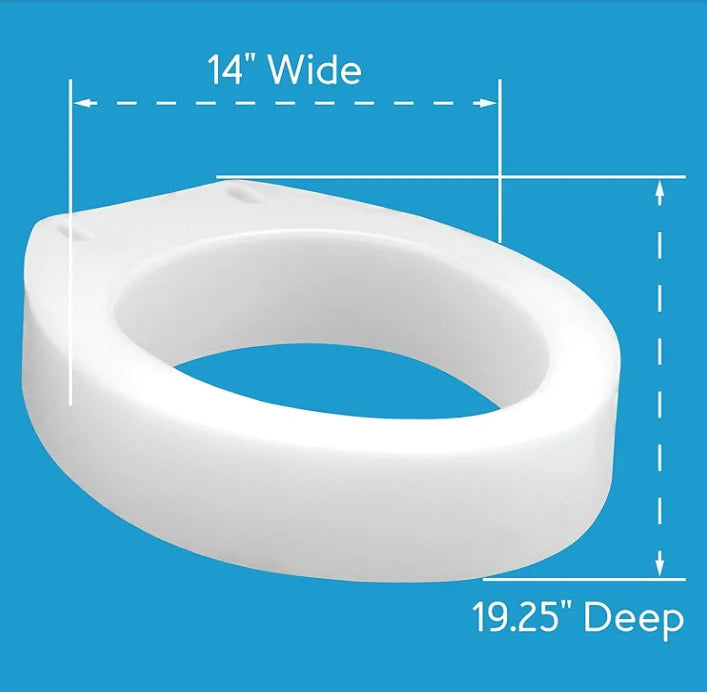 Raised Toilet Seat, White, 300 lb Capacity G630