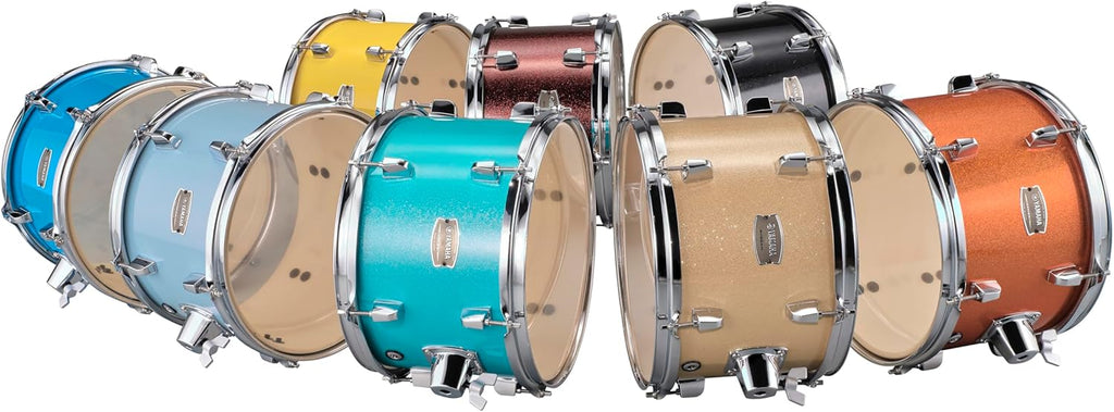 5-Piece Drum Set with 22" Bass Drum, Floor Tom, 2 Toms, Wood Snare Drum, Turquoise Glitter T741