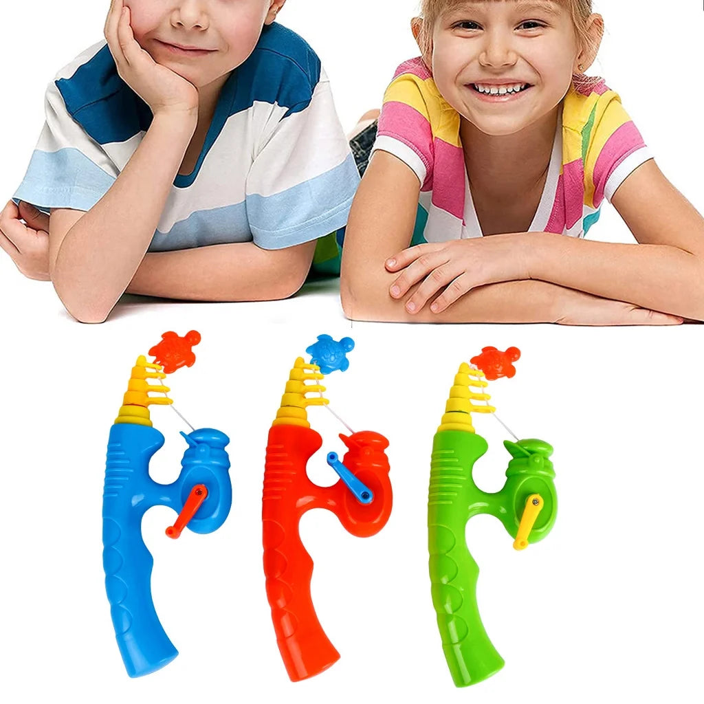 6 Pcs Stretchable Fishing Pole Toy Bath Toy Flexible Magnetic Kids Fishing Rod Z671978
