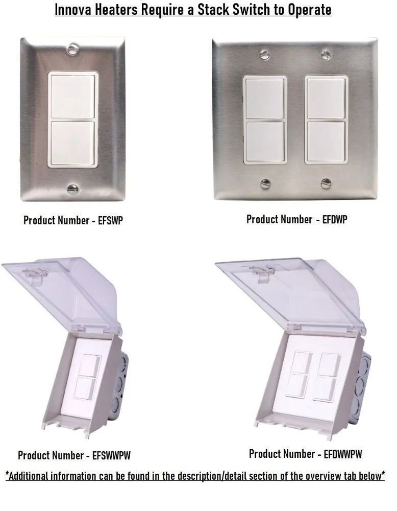 4000 Watt Electric Infrared Dual Element Wall Mount Heater J133507