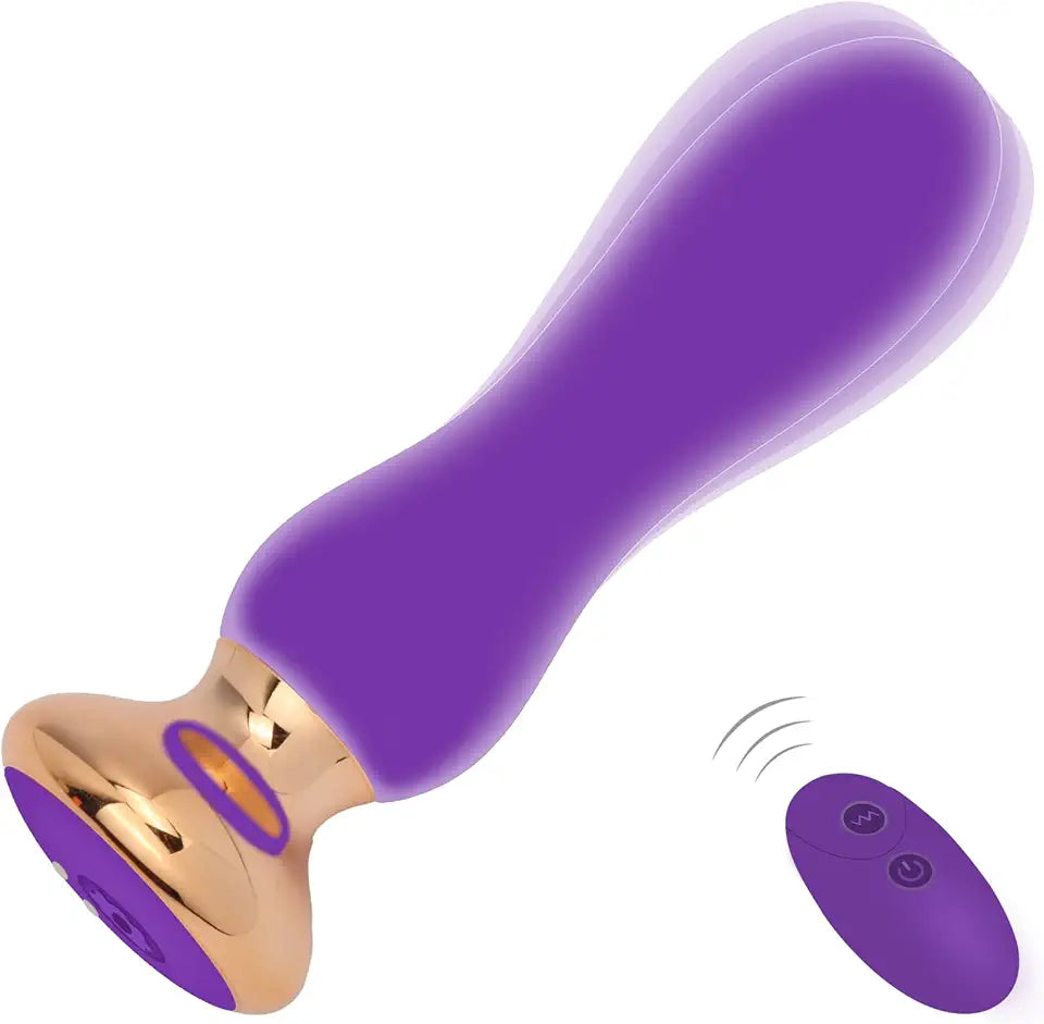 Vibrating Butt Plug Anal Vibrator with 10 Vibration Modes Soft Silicone S10511