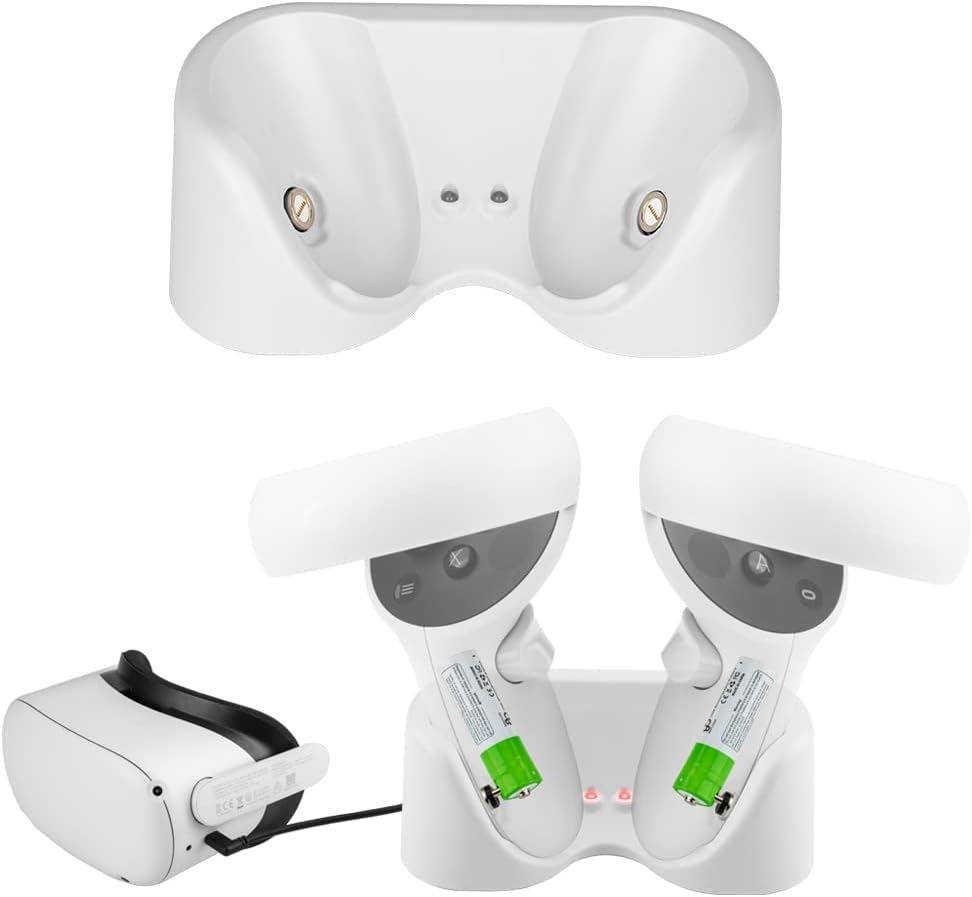 Oculus Quest 2 Charger Dock Station with 2 Rechargeable Batteries J555