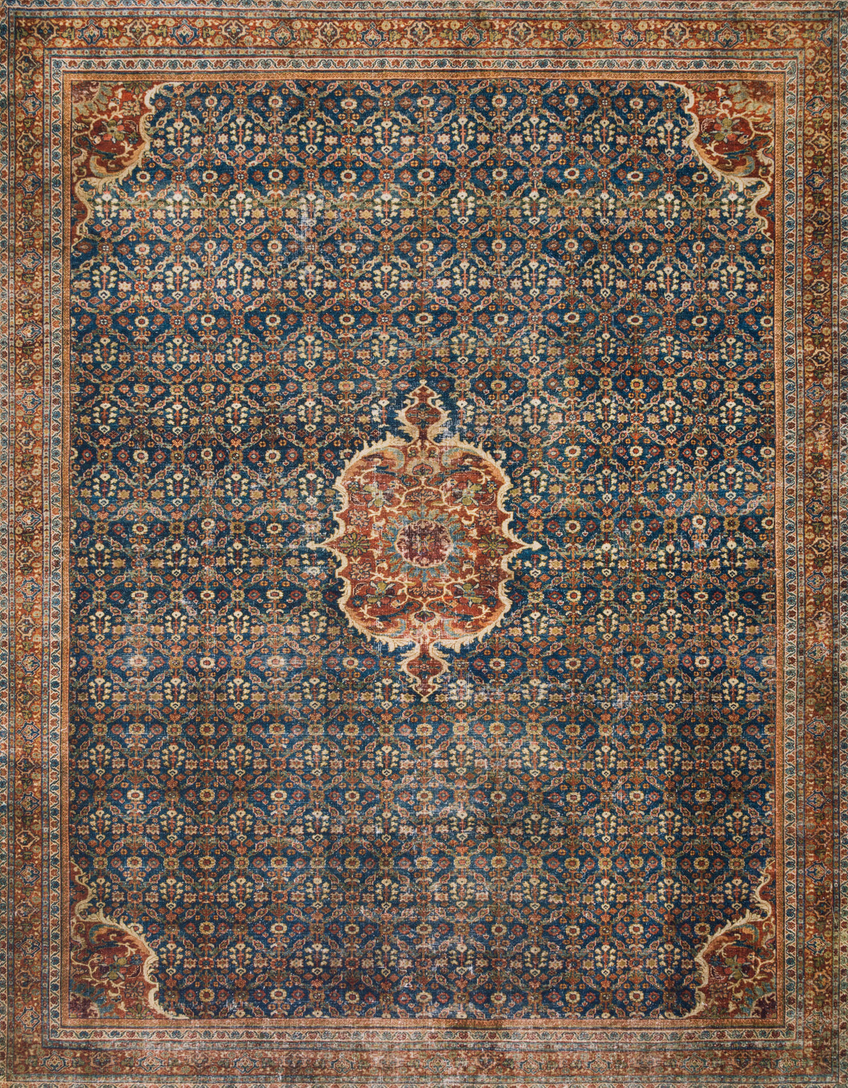 Cobalt Blue Spice Rug E370756