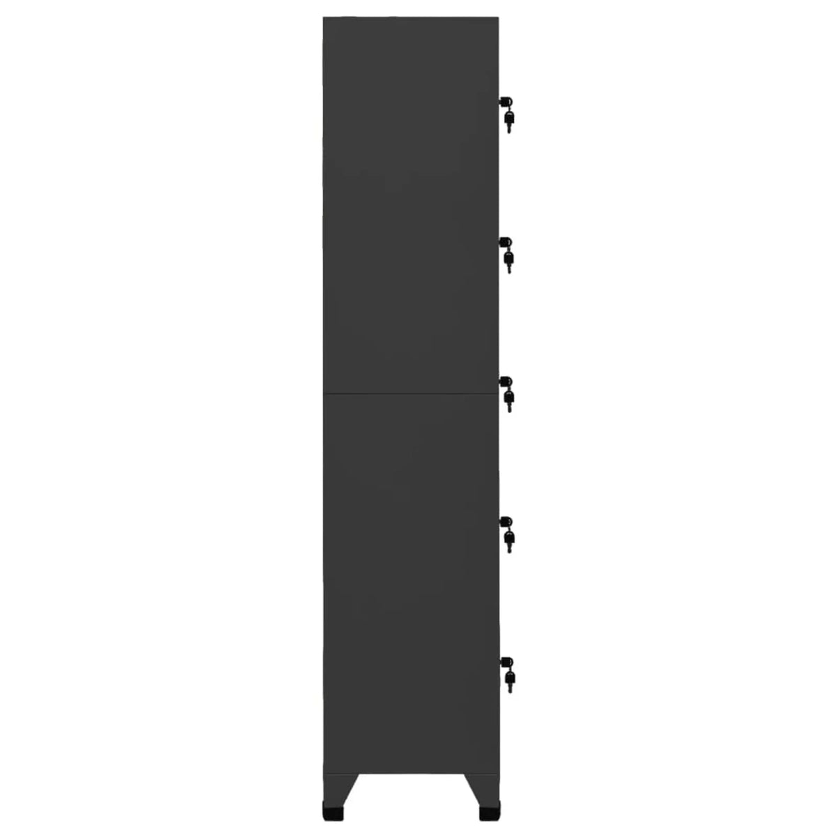 5 Lockable Doors Steel Locker Cabinet Q848644