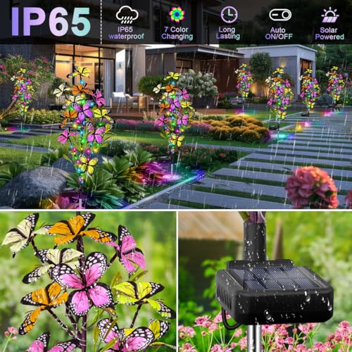 2 Pack Solar Butterfly Tree Lights R240