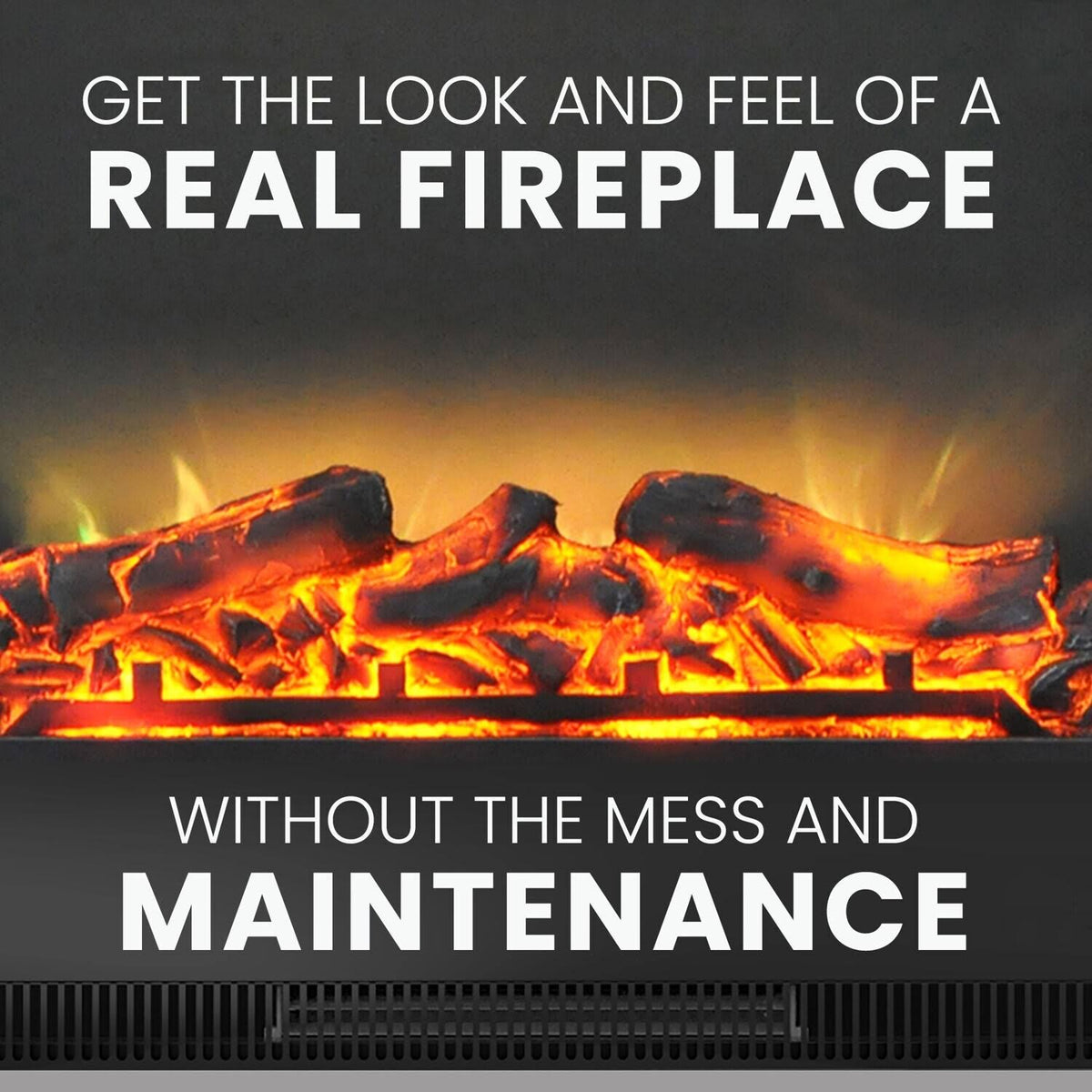 32-in. Electric Fireplace Mantel with Log Insert G224