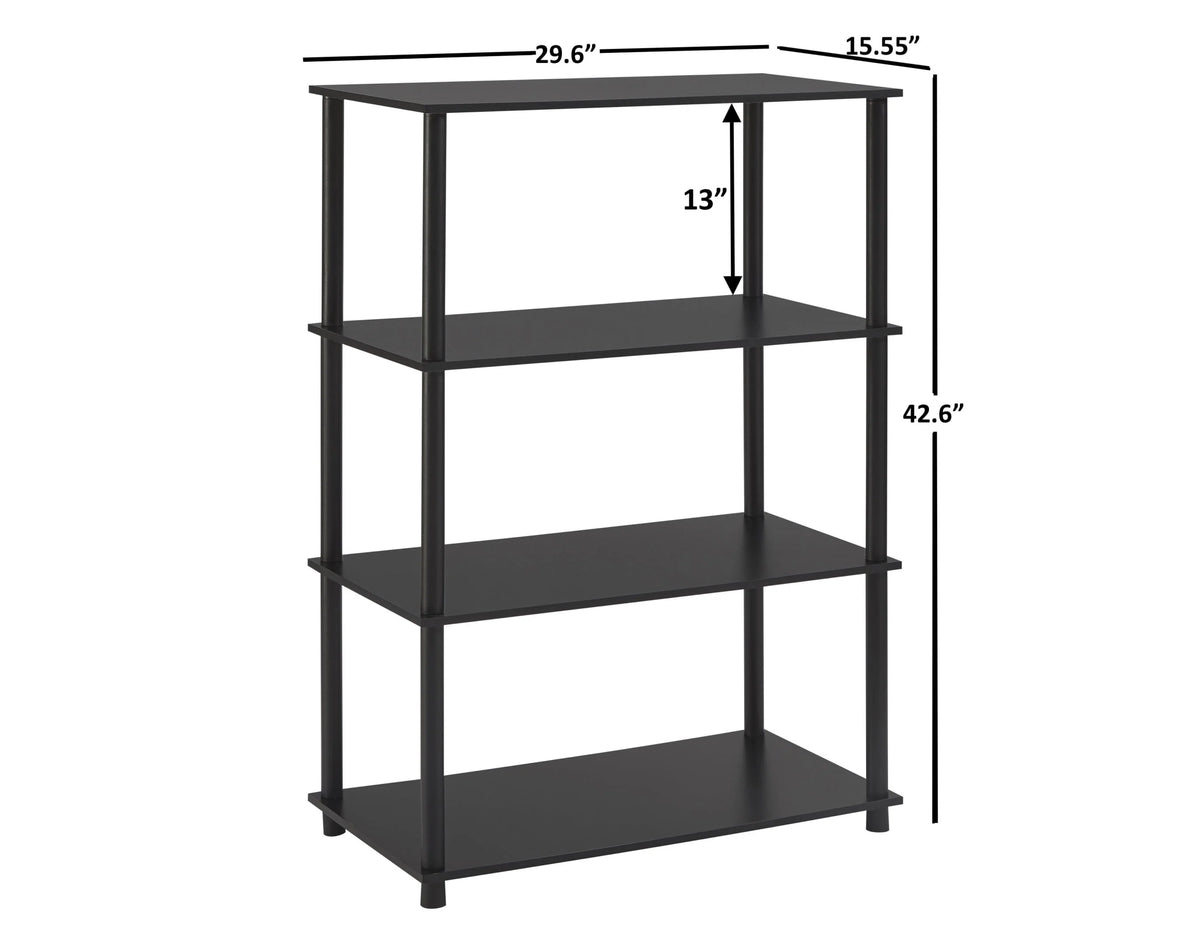 White 4-Shelf Storage Bookcase N591062