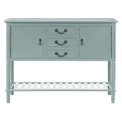 Modern Console Table with 3 Drawers, Two Cabinets and 1 Shelf F16480
