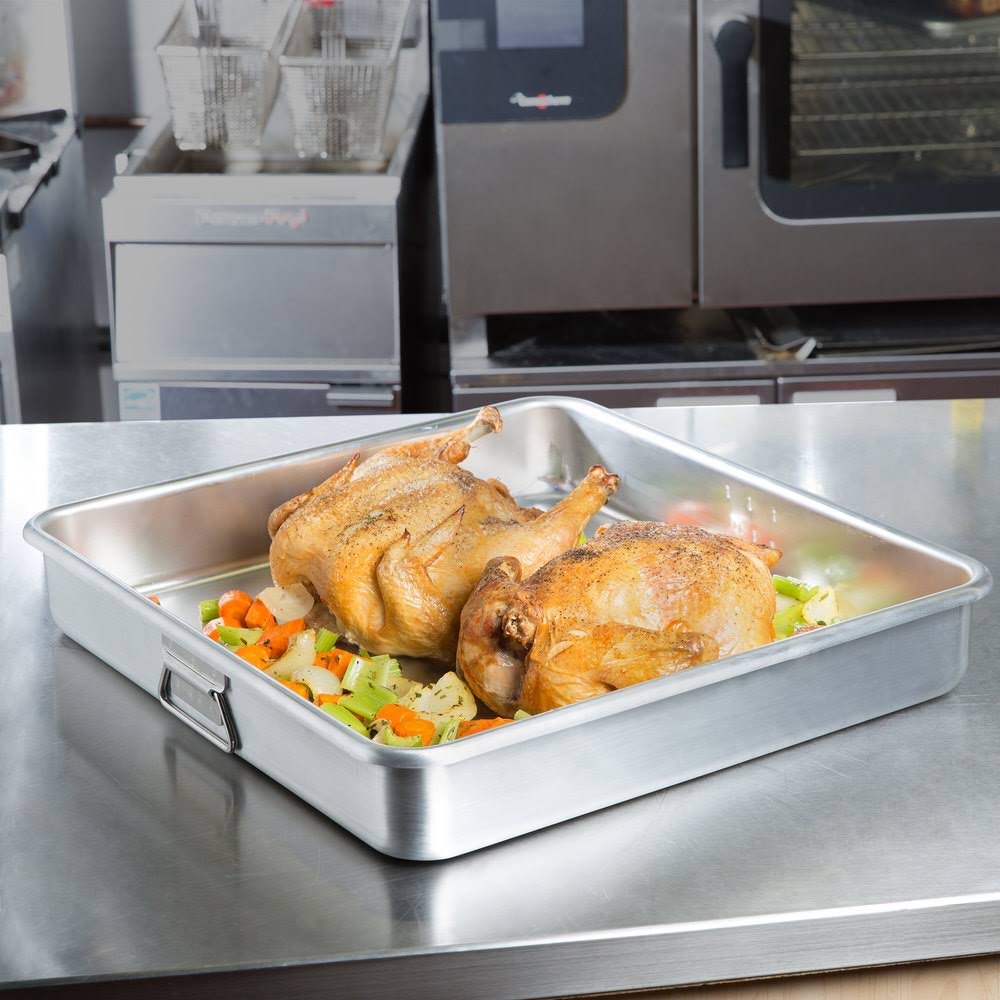 23.5 qt Aluminum Roasting Pan with Handles F964