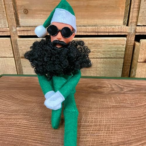 Plush Christmas Elf Doll with Round Glasses N688